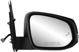 Passenger Side Mirror for Toyota Tacoma, Textured Black w/PTM Cover, w/Turn Signal, Blind spot Detection System, Foldaway, w/o Puddle lamp, w/o spot Mirror, Heated Power