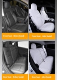 DMZTZMJ White Seat Covers for Tesla Model Y Seat Cover Full Set Full-Wrapped Custom fit for 2020 2021 Tesla Model Y