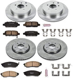 Power Stop KOE4477 Autospecialty Front and Rear Replacement Brake Kit-OE Brake Rotors & Ceramic Brake Pads