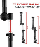 Heavy Duty Tablet Mount For Trucks - Impact Series by Tackform - Universal Vehicle Seat Rail Mount (20-24" Telescoping) Works With Most Vehicles with Accessible Floor Bolts
