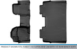 SMARTLINER Custom Fit Floor Mats 2 Row Liner Set Black Compatible with 2015-2022 Compatible with Ford F-150 SuperCrew Cab with 1st Row Bench Seat