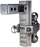 Trimax TRZ6ALRP 6" Aluminum Adjustable Hitch with Dual Hitch Ball and Receiver Adjustment Pin