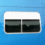 RoadWorks Stainless Steel 5” Chop Tops for Peterbilt 70” Side Sleeper Windows