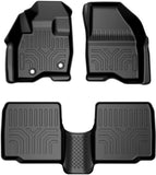 Floor Mats Compatible with Explorer 2015-2019, All Weather Guard Floor Mat Floor Liners, TPE Rubber Mats 1st & 2nd Row Seat, Black
