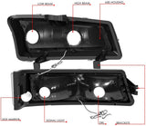DNA Motoring HL-LB-CSIL03-BK-SM-CL1-B Headlight (Driver & Passenger Side) For 03-07 Silverado 03-06 Avalanche