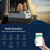 WILDPLUS Car Refrigerator 16 Quart（15L）Car Fridge(-7.6℉~50℉)12 Volt Car Freezer with 12/24V DC 100/240V AC Adapter for Camping Travel and Truck RV SUV Van Boat Home Use