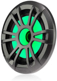 Fusion, EL Series, 6.5" 80-Watt Shallow Mount Speaker Pair, RGB LED Lighting, Sports Grey Grille, EL-FL651SPG, a Garmin Brand