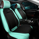 GIANT PANDA Full Set Car Seat Covers Luxury Faux Leatherette Seat Cushions Covers for 5-Seater Models, Fit Most Cars SUV Pick-up Trucks (Orange)