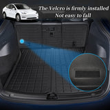 CENFUN for 2020-2022 Tesla Model Y All Weather Cargo Liner Mat with Backrest Mats, 5-Seat Tesla Model Y Interior Accessories Protective mat(Set of 4)