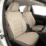 EKR Custom Fit Car Seat Covers for Select Hyundai KONA 2018 2019 2020 2021 2022 2023 - Leather(Black)