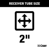 CURT 31198 2-Inch Front Receiver Hitch, Select Toyota Land Cruiser, Sequoia, Tundra