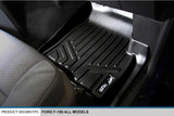 MAXLINER Floor Mats 2 Row Liner Set Black for 2011-2014 Ford F-150 SuperCrew Cab