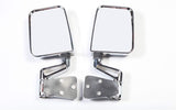 Rugged Ridge 11018.01 Door Mirror Kit, Dual Focus, Chrome; 87-02 Jeep Wrangler YJ/TJ , Black