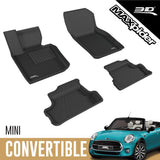 3D MAXpider L1MN01701509 Black All-Weather Floor Mat for Select Mini Convertible Models Complete Set