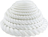 Golberg Premium USA Made Twisted Nylon Rope - (3/8 Inch x 600 Feet, White)