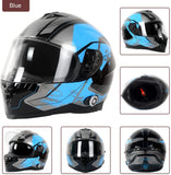 FreedConn Motorcycle Helmet Bluetooth BM22 Group Intercom Full Face Smart Motorcycle Helmets with Bluetooth Built in 6 Riders Talk Dual Visors DOT & ECE Approved
