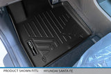 SMARTLINER Custom Fit All Weather Black 1st Row Floor Mat Liner Set Compatible with 2021-2023 Hyundai Santa Fe