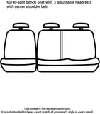 Covercraft Carhartt SeatSaver Custom Seat Covers | SSC8462CAGY | 2nd Row 60/40 Bench Seat | Compatible with Select Ford F-250/350 Models, Gravel
