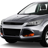 DNA Motoring HL-3D-FESC13-CH-CL1 Chrome Housing Projector Headlights With LED Day Time Running Light Bar For Escape