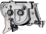 AnzoUSA 121282 Black Clear Projector Halo Headlight for Toyota Tacoma - (Sold in Pairs)