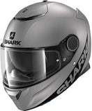 SHARK unisex-adult Full Face SPARTAN 1.2 BLANK MAT-Anthracite-XL. (Multi