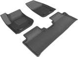 3D MAXpider L1BC02401509 Complete Set Custom Fit All-Weather Floor Mat for Select Buick Envision Models - Kagu Rubber (Black)