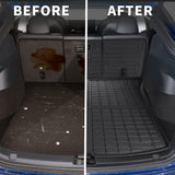 CENFUN for 2020-2022 Tesla Model Y All Weather Cargo Liner Mat with Backrest Mats, 5-Seat Tesla Model Y Interior Accessories Protective mat(Set of 4)