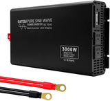 DATOUBOSS Pure Sine Wave Inverter 1500W Power Inverter 3000W Peak DC 12V to 110V AC Car Converter Dual AC Outlets Truck/RV Inverter with Remote Control & LCD Display(1500W 12 -110V)