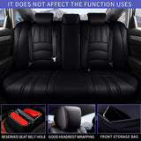 Custom Fit Car Seat Covers for Honda Accord 2018 2019 2020 2021 Full Set Faux Leather Waterproof Seat Cover Vehicle Protection Compatible Airbag Automotive Interior Accessories
