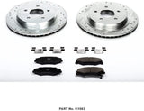 Power Stop K1563 Rear Z23 Carbon Fiber Brake Pads with Drilled & Slotted Brake Rotors Kit
