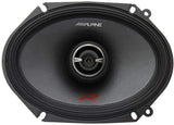 Alpine R-Series 6 x 8 Inch 300 Watt Component 2-Way Car Speakers, Pair R-S68