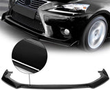 DNA Motoring 2-PU-505-R-RCF Resin Carbon Fiber Front With Vertical Stabilizers Bumper Lip Replacement For 14-16 IS250 IS350