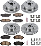 Power Stop KOE4079 Autospecialty Front and Rear Replacement Brake Kit-OE Brake Rotors & Ceramic Brake Pads