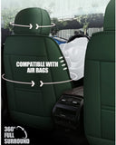 TAIINE Universal Car Seat Covers Waterproof Faux Leather Auto Seat Protectors Vehicle Cushion Cover Full Set Auto Interiors Accessories Black-Beige