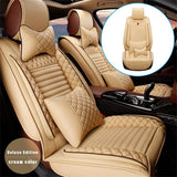 Luxury Leather Car Seat Covers Fit for RX450H RX 450H RX450 RX 450 2007-2021 Seat Cover Protector Waterproof Scratchproof Non-Slip Compatible with Airbag Full Set Beige