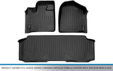 MAXLINER Floor Mats 2 Row Liner Set Black Compatible with 2008-2020 Dodge Grand Caravan/Chrysler Town & Country with 2nd Row Bench Seat