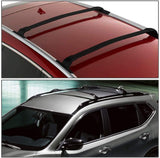 DNA Motoring PT-ZTL-8072 Pair OE Style Aluminum Car Roof Rail Cross Bars Cargo Carrier,Black