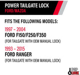Pop & Lock PL8200 Power Tailgate Lock for Ford/Mazda (for Tailgate Without OEM Lock)