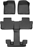 MAXLINER Custom Fit Floor Mats 3 Row Liner Set Black for 2020-2021 Cadillac XT6 with 2nd Row Bucket Seats