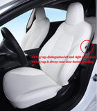 DMZTZMJ White Seat Covers for Tesla Model Y Seat Cover Full Set Full-Wrapped Custom fit for 2020 2021 Tesla Model Y