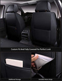 OASIS AUTO 2016-2022 Tacoma Custom Fit PU Leather Seat Cover Compatible with Tacoma 2016-2017-2018-2019-2020-2021 (2016-2022 Tacoma, Black)