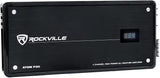 Rockville Atom P30 Marine/ATV/Car Amplifier 2400w Peak/600w RMS 4 Channel w/Volt Meter, Black