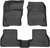 Husky Liners Weatherbeater Series | Front & 2nd Seat Floor Liners - Black | 98771 | Fits 2012-2015 Ford Focus 3 Pcs