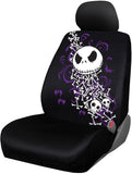 Yupbizauto Nightmare Before Christmas Jack Skellington Car Truck SUV Seat Covers Rubber Front and Rear Floor Mat Set with Little Tree Air Freshener Bundle Set