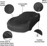 WinPower Indoor Car Cover Velvet Stretch Cloth Dust-Proof Underground Garage Car Show Compatible with Porsche 911 718, Black
