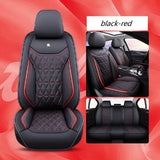 ZCJ XLX002 Leather Car Seat Covers, Faux Leatherette Automotive Vehicle Cushion Cover for Cars SUV Pick-up Truck Universal Fit Set Auto Interior Accessories， Airbag Compatible