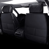 YIERTAI Universal Car Seat Covers for Ford Honda Accord Civic HRV Hybrid CRV Mitsubishi Fit Toyota Corolla Odyssey Waterproof Leather Full Set Cushions(Full Set/Black)