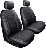 LUCKYMAN CLUB Custom Seat Covers Fit for 2015-2020 F150 Crew Cab, 2017-2020 F250 F350 F450 Superduty Crew Cab with Faux Leather (F1-Gray )