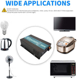 WZRELB 2000W 24V 120V Pure Sine Wave Power Inverter with 2 AC Outlets,Car Inverter