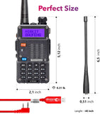 MIRKIT 4X Ham Radios Baofeng UV 5R MK5 8 Watt Max Power - 1800 mAh Li-ion Battery & Baofeng Programming Cable MIRKIT FTDI Model 3 Red for Your Radio Compatible with UV-5R, 5RA, uv82hp, bf 888s, 5RC